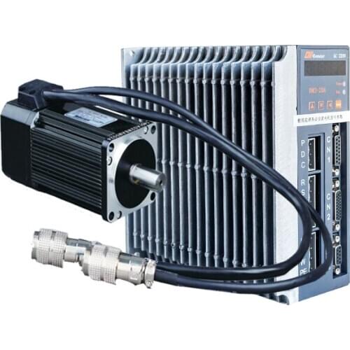 AC servo motor driver kit 220v 200W 0.6N.m 3000rpm 60mm AC Servo Drive + Motor Kits for Material Conveying Machine