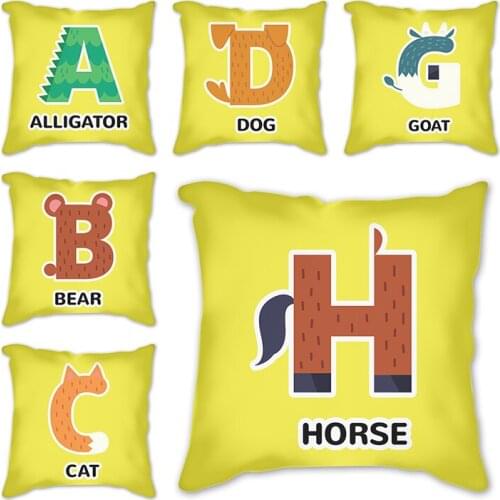 Polyester Peachskin Letter Pillow Cover Sofa Home Decorative Hugging Pillowcase bretagne breizh decoration housse de coussin