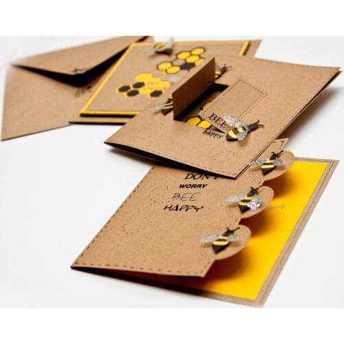 Mmao Crafts Metal Steel Cutting Dies New Cute Bee decoration Stencil For DIY Scrapbooking Paper/photo Cards Embossing Dies