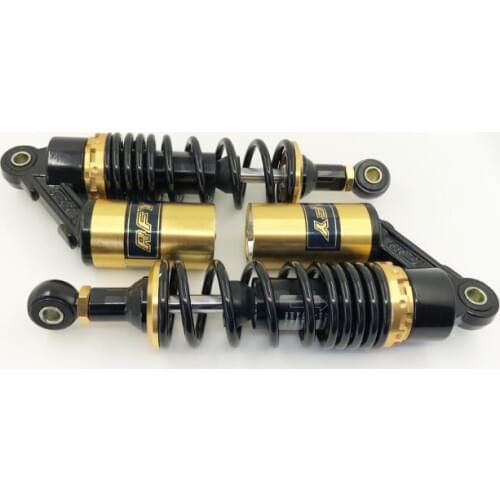 RFY 2pieces Universal 11.4 "290mm Motorcycle Air Shock Absorber Rear Suspension for for Honda Yamaha Suzuki Kawasaki Black+gold