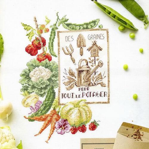 Hand Embroidery Paintings Fishxx Cross Stitch Kit VE3 Pea Cauliflower Hand Embroidery Paintings