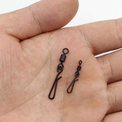 20PCS Carp Fishing Swivel with Quick Change Snap Rigs for Carp Fishing Accessories Hanging Snap Swivels UK 8 12 Equipment Tackle