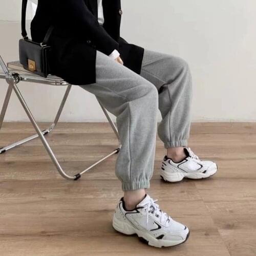 Gray Sweatpants for Women Autumn New Baggy Fashion Oversize Sports Pants Black Trousers Female Joggers Streetwear