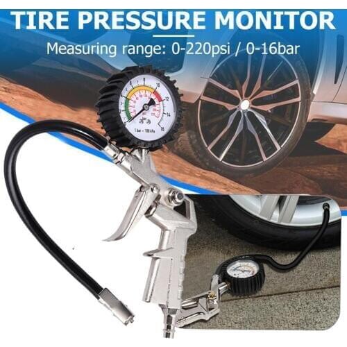 Auto Tire Pressure Gauge For Car Motorcycle SUV Inflator Pumps Tire Repair Tools For Air Compressor Durable