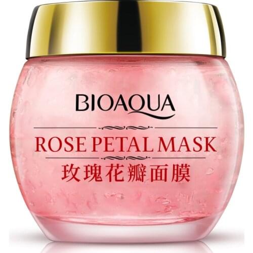 Rose Moisturizing Petal Mask Sleep Lazy Mask Brighten Skin Color Shrink Pores