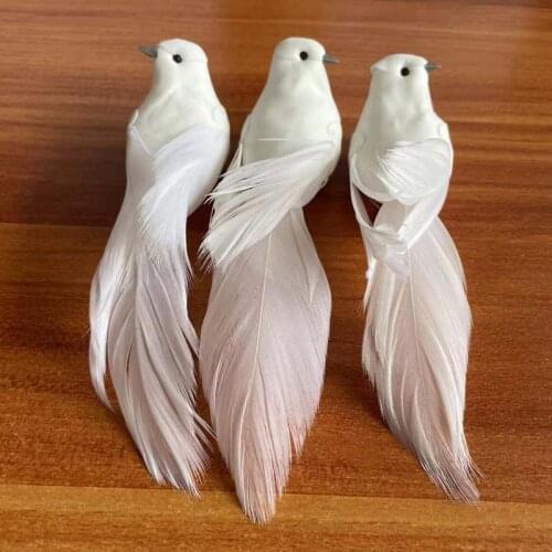 Fake Bird MIni White Birds Artificial Foam Feathers Doves With Magnet,Birthday Party Decorations Kids,Wedding Favors And Gifts