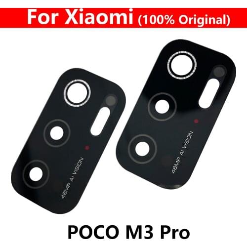 10Pcs/Lot，For Xiaomi Redmi K40 Poco F3 5G Back Rear Camera Glass Lens with Glue Adhesive Replacement Repair Spare Parts