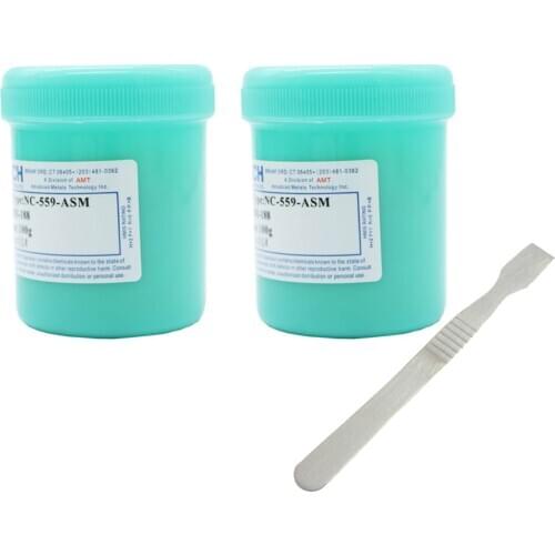 100g Lead-Free High Quality NC-559-ASM Solder Flux Paste For SMT BGA Reballing Soldering Welding Repair Paste with scraper