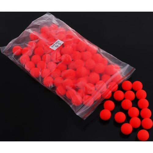 100pcs/lot 5# Red EPS Foam Fishing Float Ball Beads Eye-catching Beans for Saltwater / Freshwater Fish Tackle Tool