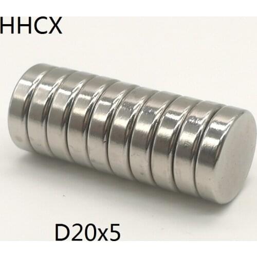 100PCS/LOT Magnet 20*5 N38 NdFeB Disc MAGNET 20x5 Neodymiun Magnets 20 X 5 for Speaker