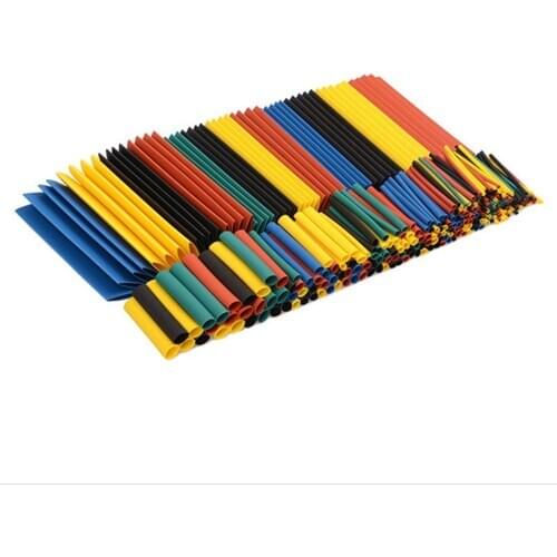 164pcs Set Polyolefin Shrinking Assorted Heat Shrink Tube Wire Cable Insulated Sleeving Tubing Set
