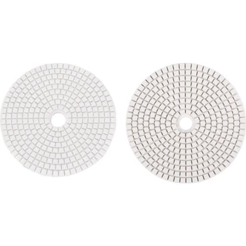 2x 5 Inch 125mm Wet Diamond Polishing Pads Marble Granite Grits 400 & 2000