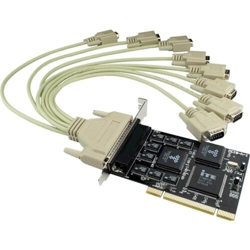 RS232 8 Serial Port COM Printer Parallel Port LPT To PCI Adapter Converter Transfer Expansion Card ITE8871/PCI188S Chip