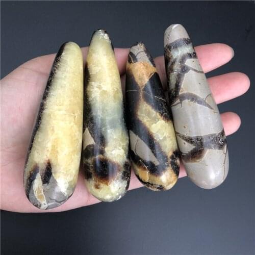 80-110mm Natural Septarium Crystal Wand Polished Massage Stick Healing Crystal Gemstone Natural Quartz Crystals