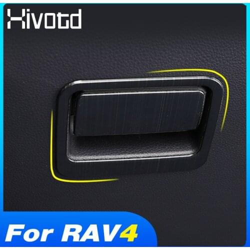 For Toyota Rav4 2019-2021 Accessories Car Copilot Glove Storage Box Handle Stickers Trim Interior Auto Decoration Car Styling