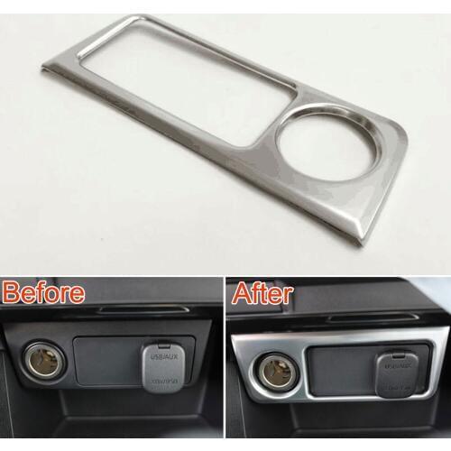 Car Styling ABS Interior Cigarette Lighter Cigar Panel Cover Trim Bezel Frame Deocraiton For 2015 Mazda CX-5 CX5
