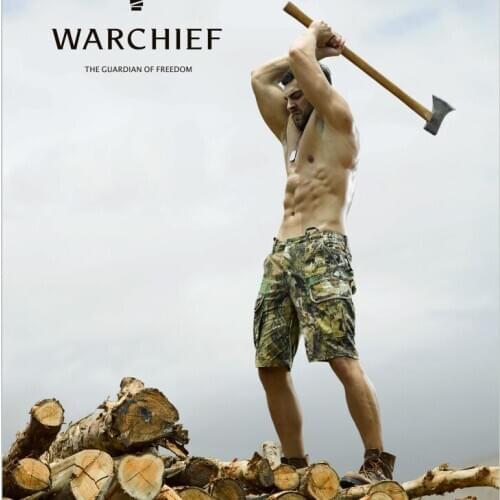 War chief Tactical Outdoor Camouflage Capri Pants Men Cotton Polyester Cropped Quick Dry Trousers Fashion Casual Camping shorts