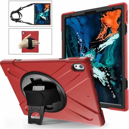 For IPad Pro 12.9 Case 2018 360 Degree Rotating Shockproof Kids Heavy Duty Safe PC Tablet Protective Shell Stand Cover Coque+pen