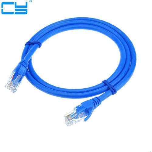 Cabos Ethernet CAT6 Seis Gigabit Rede de Computadores Internet Linhas Duplo Blindado Rede Estavel Para Computador Cor Azul