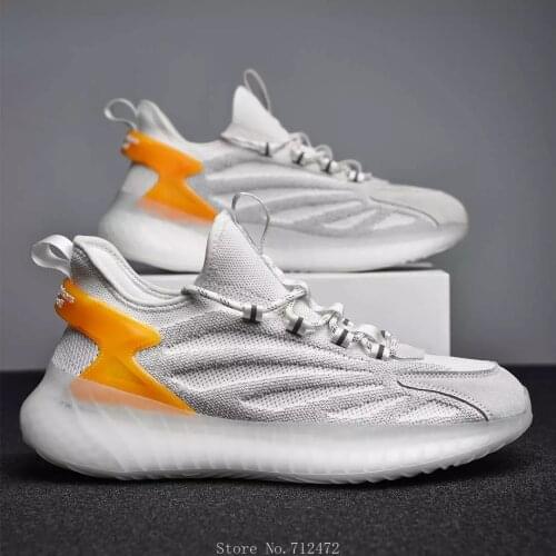 Xiaomi Popcorn Bottom Flying Knit Mens Shoes Breathable Upper Flick Shock Absorption Fitness Running Sneakers Large Size 45.46