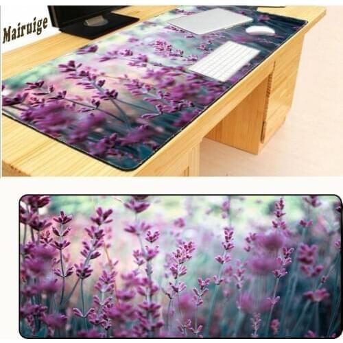 Mairuige Purple Lights Flower 900*400*2mm Free Shipping Fashion Design Painting Large Overlock Mouse Pad Game Pad