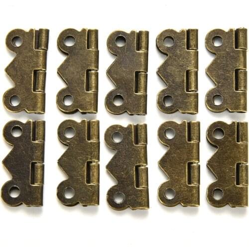 Mini Butterfly Hinges Jewelry Gift Wine Box Wood Dollhouse Door Hinge Cabinet Drawer Jewelry Box DIY Repair 10Pcs 20x17mm