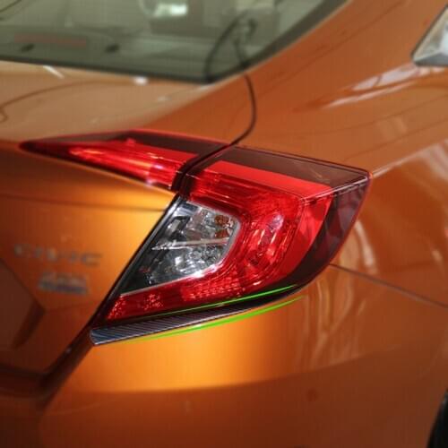 Carbon Fiber Front Headlamp Headlights Eyebrows Eyelids Bumper Cover Sticker Trim For Honda Civic 10th Gen 2016 2017 2018 2019