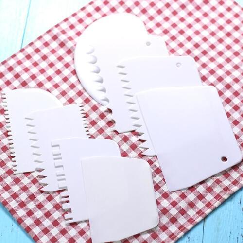 12 Styles Plastic Dough Scraper for Bread Making & Cake Decorating Pastry Tools