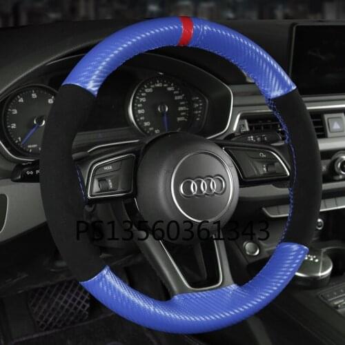 Suitable for MG 3 6 GT GS HS ZS hand-stitched suede carbon fiber steering wheel cover
