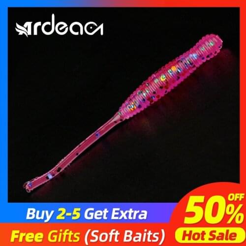 Ardea Soft Lure 52mm 0.4g 12pcs Straight Tail Artificial Silicone Worm Saltwater Swimbait Wobbler Bait Shrimp Fishing Tackle