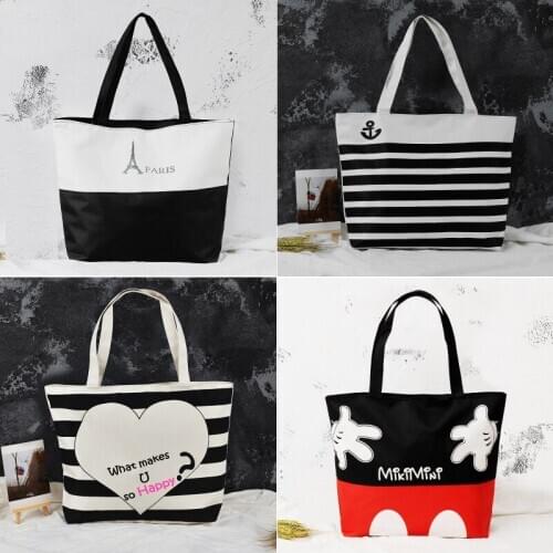 Special Offer Womens Bag Fashion Female Handbag Large Capacity Zipper Grocery Shopping Bag Portable Canvas Clutch Shoulder Bags