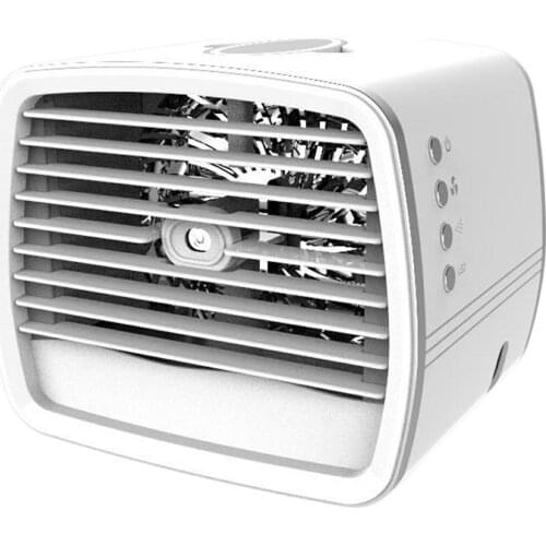 Three Speeds Desktop Air Cooler With 7 LED Lights Spray Humidifier Portable Usb Charging Air Cooler For Desktop Cooling