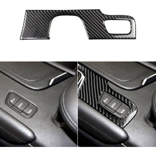 Carbon Fiber Car Decoration Interior Parts Outer handle Air outlet Steer wheel button Sticker For Cadillac XT5 2016-2019