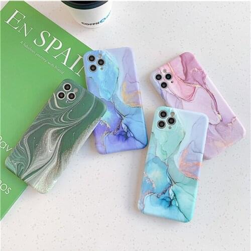Ottwn Vintage Marble Phone Case For iPhone 11 12 Pro Max X XR XS Max 12 Mini 7 8 Plus Luxury Fundas Camera Protection Back Cover