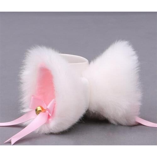 Cosplay Cat Ears with Bell Hair Clip Fox Hairpins Lolita Fluffy Ear Cosplay Anime Headwear Masquerade Halloween Hair Accessories