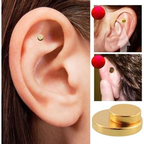 1 Pair Magnetic Therapy Quit Stop Smoking Smoke Magnet Magnetic Therapy Ear Auricular Loss Weight Acupressure Health Care