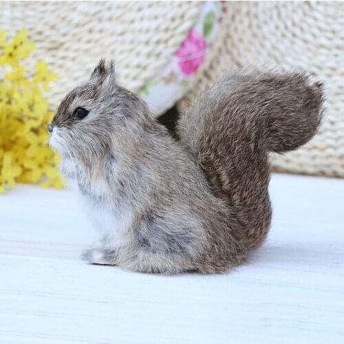 1pcs,Real Fur High Simulation Squirrel,Wedding Party Home Gardon Decoration,Easter Children Toys,Photo props,Valentines day gift