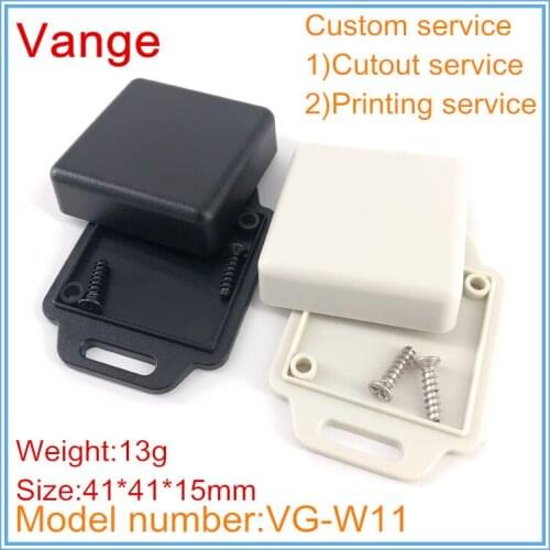 10pcs/lot injected mould electrical case IP54 ABS plastic wall mounted instrument box diy for PCB module 41*41*15mm