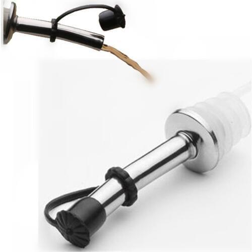 2 In 1 Stainless Steel Wine Bottle Spout Pourer Wine Pourers Bartender Oil Bottle Stopper Cork Plug Oliver Pourer Dispenser