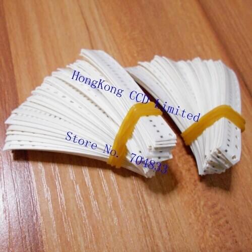 2000pcs/lot 0402 5% SMD Resistor Kit 0402 10R - 910K 5% Assorted Kit 80 values X 25pcs=2000pcs Sample Kit