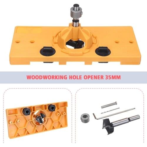 35mm Concealed Hinge Jig Boring Hole Drill Carbon Steel Wood Cutter Carpenter Guide Drill Bits Woodworking DIY Tool Set