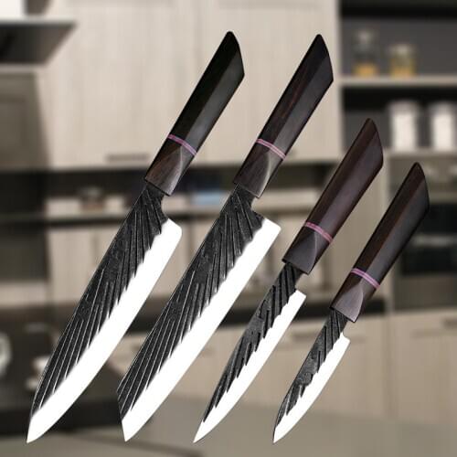 440C Forged Handmade Steel Kitchen Knife Sharp Japanese Chef Knife Meat Cleaver Kiritsuke Fruit Cutter Gyuto Knife Cooking Tools
