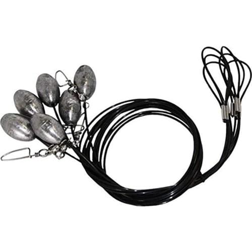 6pcs 4oz Hunting Decoy Rig Lead Duck Eggs Texas Style 36inch Long Rigging Duck Eggs