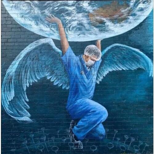 5d Diamond Painting Full Drill Square Portrait Diamond Embroidery Cross Stitch Doctors Earth Rhinestones Mosaic Craft Kit