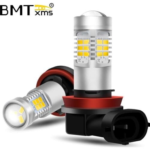 BMTxms 2Pcs Canbus For Skoda Octavia 2 3 MK2 MK3 1Z 5E A5 A7 FL 2005+ Car LED Lamp H11 H8 Front Fog Light Bulbs White