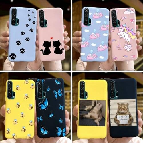 For Honor 20 Pro Lite Case Honor 20 Phone Cases Silicone Soft Back Cover For Huawei Honor20 20 20Pro 20Lite Funda Shell Cute