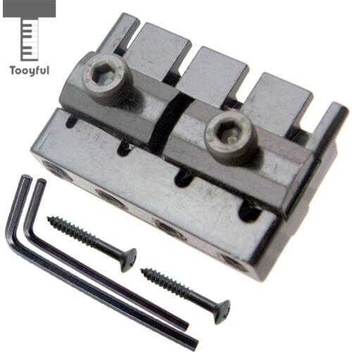 Black 4-string Electric Headless Bass Guitar Locking Nut Set with Screws Hex Wrench