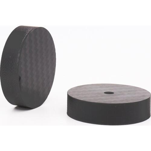 Black Carbon Fiber Speaker Isolation 4X40X10 Spike Base Pad Shoe Feet Hifi 4pcs