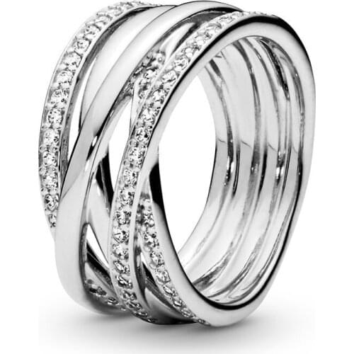 CKK Entwined Ring for Women Men Anillos Mujer 925 Original Sterling Silver Jewelry Wedding Aneis Hombre DIY