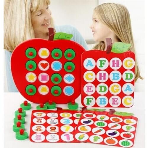 Kids Party Game Wooden Memory Chess Match Stick Training Block Board Game Montessori Brain Teaser Education Toys for Children